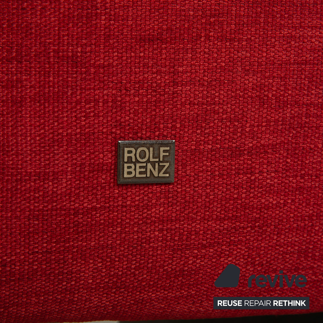 Rolf Benz Grata Fabric Three-Seater Red Sofa Couch
