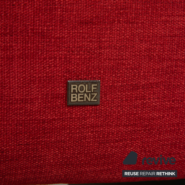 Rolf Benz Grata Fabric Three-Seater Red Sofa Couch