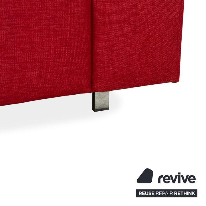Rolf Benz Grata Fabric Three-Seater Red Sofa Couch