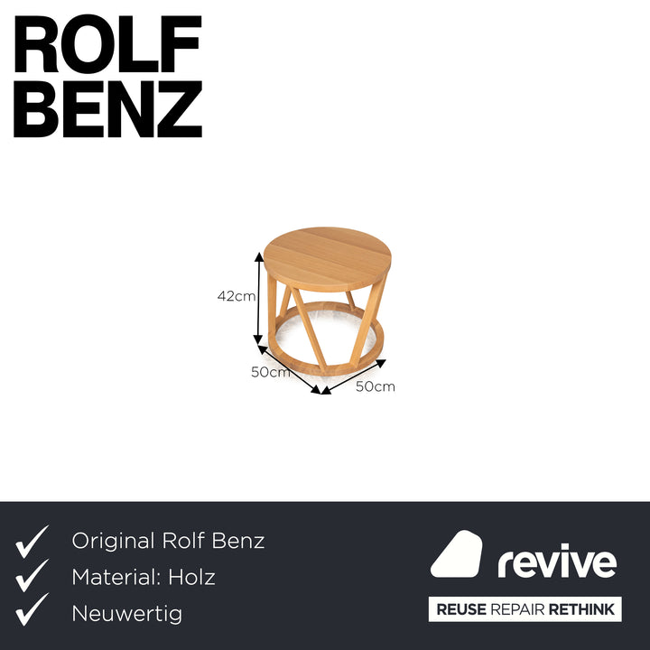 Rolf Benz Holz Couchtisch Braun Eiche 50 x 50 x 42 cm