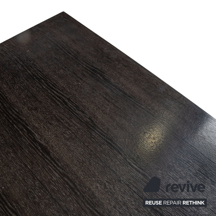 Rolf Benz Wood Coffee Table Black Dark Brown Chrome