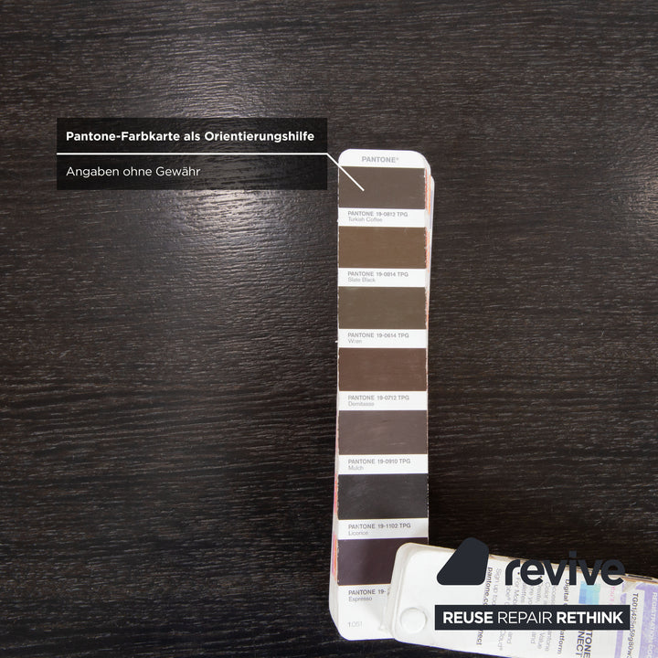 Rolf Benz Wood Coffee Table Black Dark Brown Chrome