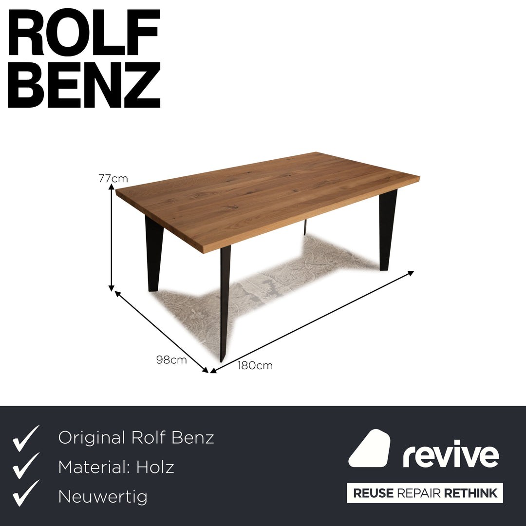 Rolf Benz wooden dining table 979 wood oak dining table brown 180 x 97 cm