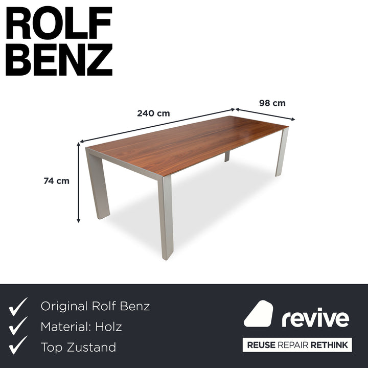 Rolf Benz Holz Esstisch Braun 240 x 98 cm
