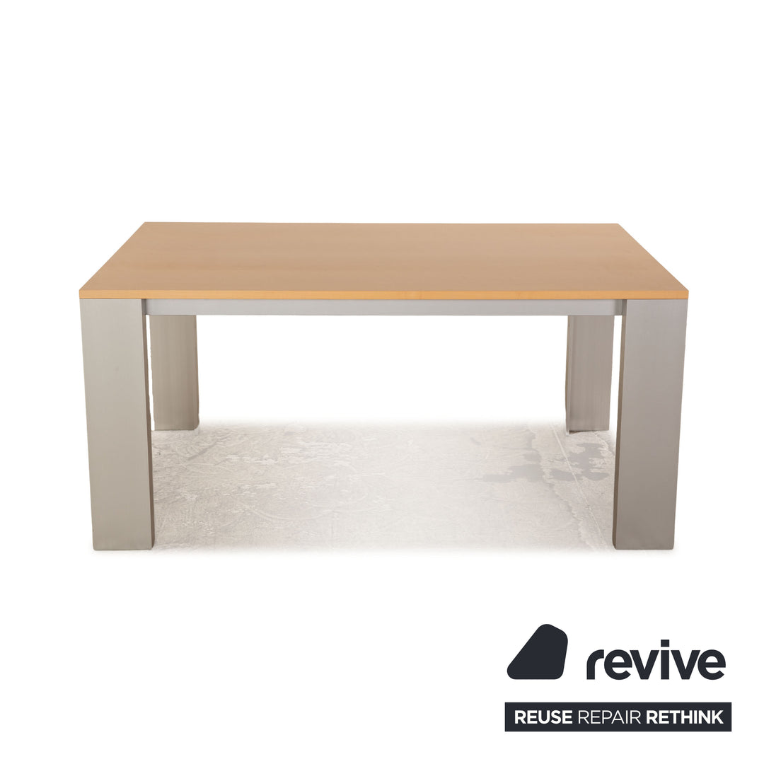 Rolf Benz Holz Esstisch Braun Eiche Aluminium Ausziehfunktion 160/280 x 75 x 98 cm
