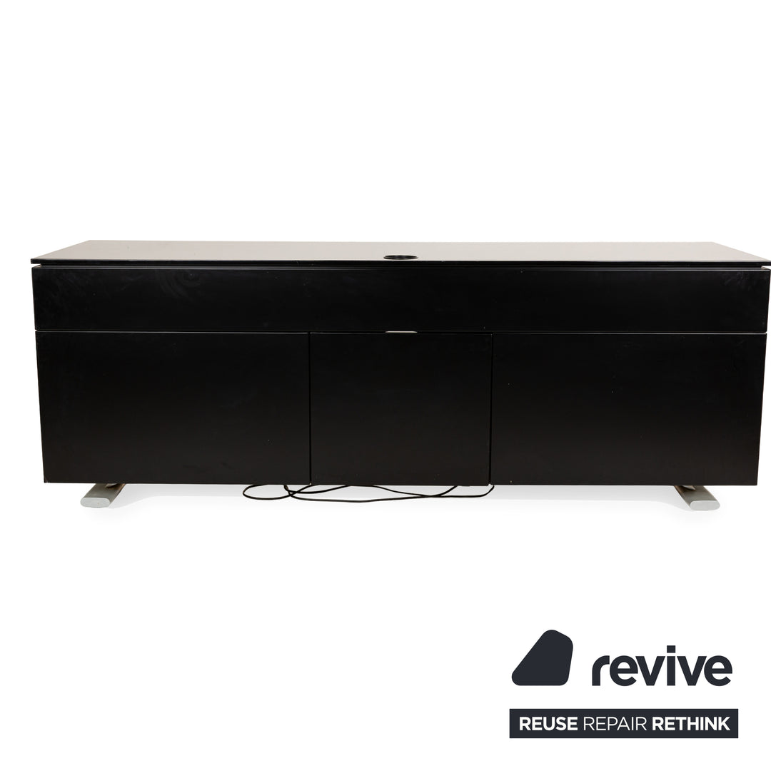 Rolf Benz wooden sideboard black high gloss lowboard media board