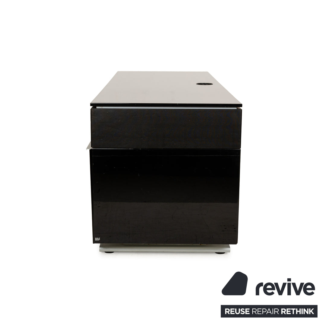 Rolf Benz wooden sideboard black high gloss lowboard media board