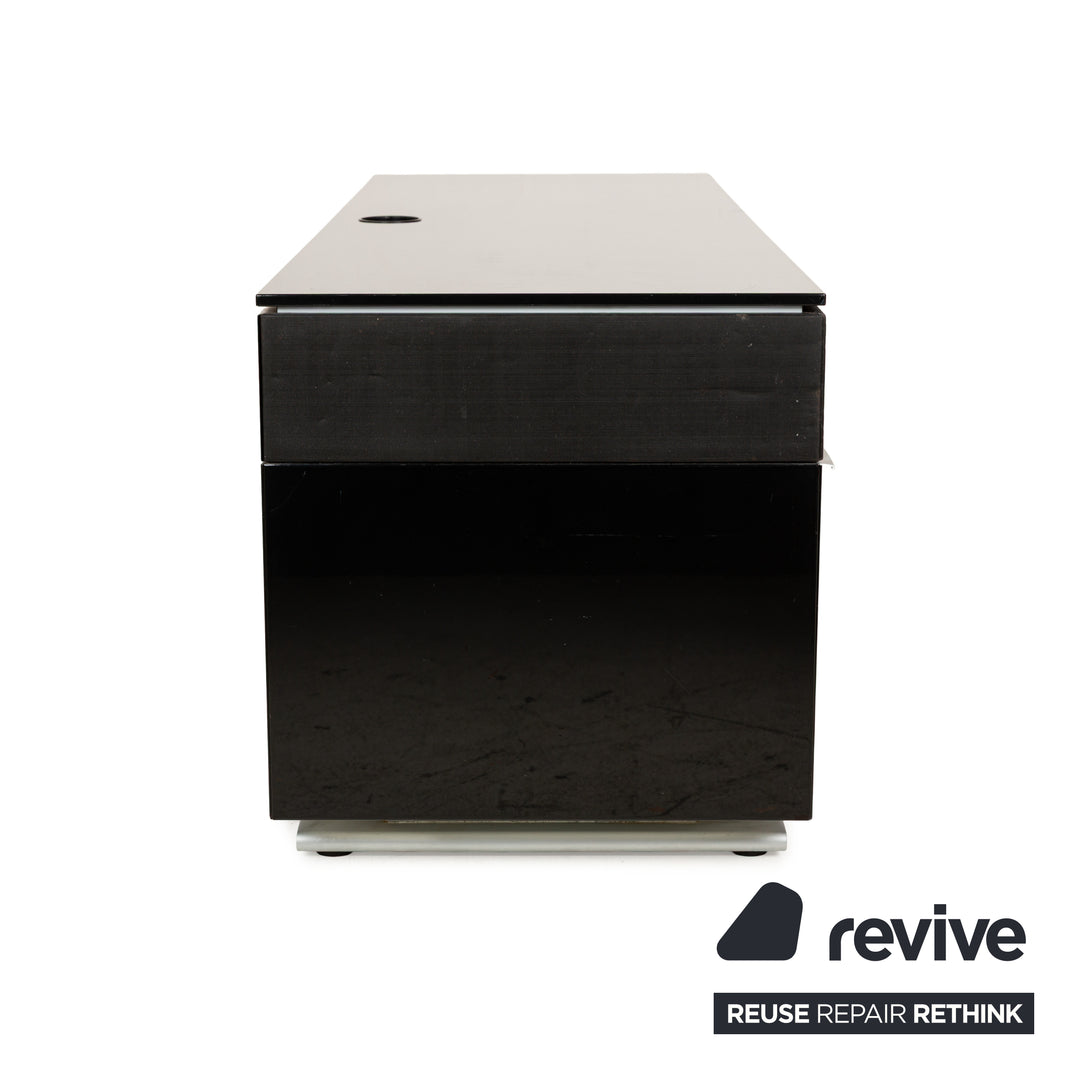 Rolf Benz wooden sideboard black high gloss lowboard media board