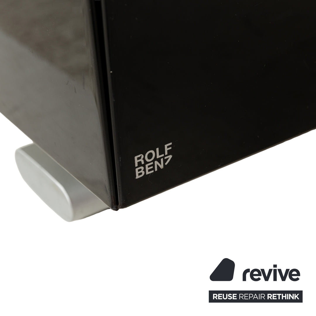 Rolf Benz wooden sideboard black high gloss lowboard media board