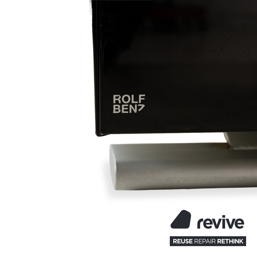 Rolf Benz wooden sideboard black high gloss lowboard media board