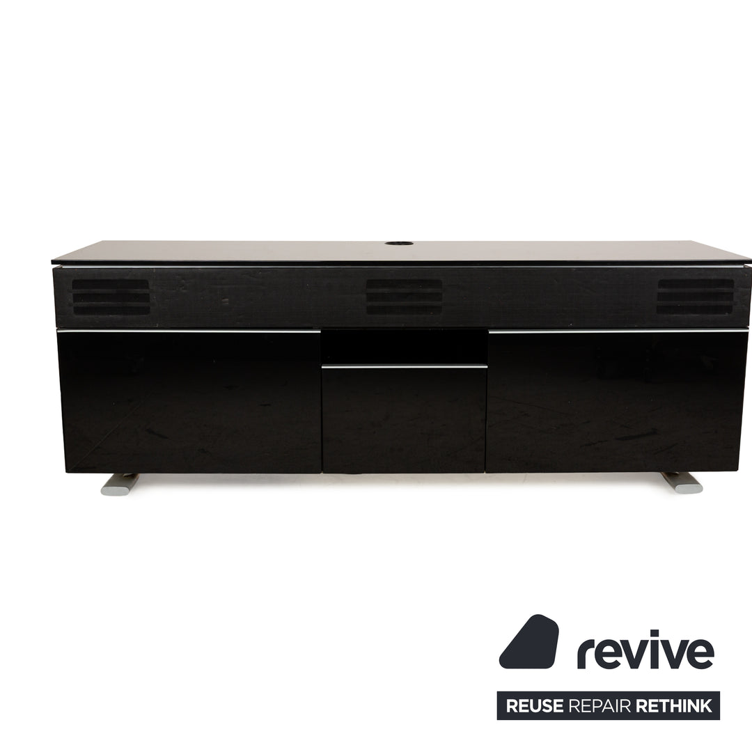 Rolf Benz wooden sideboard black high gloss lowboard media board