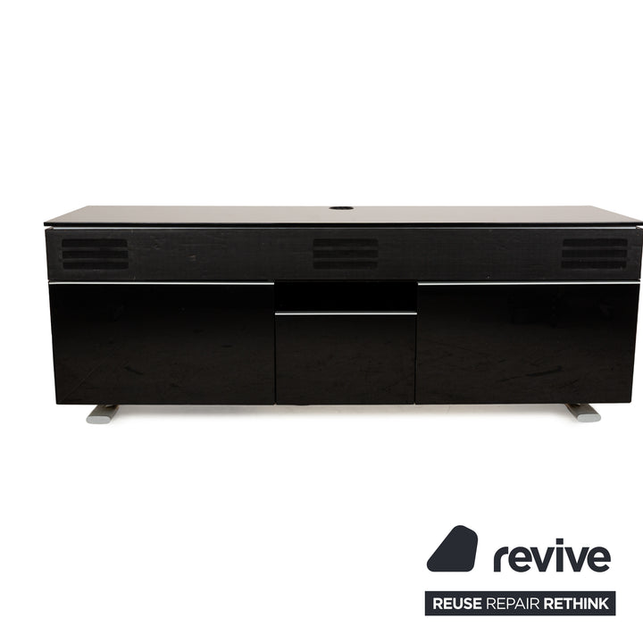 Rolf Benz wooden sideboard black high gloss lowboard media board