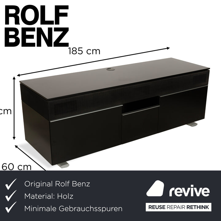Buffet en bois Rolf Benz, meuble bas noir