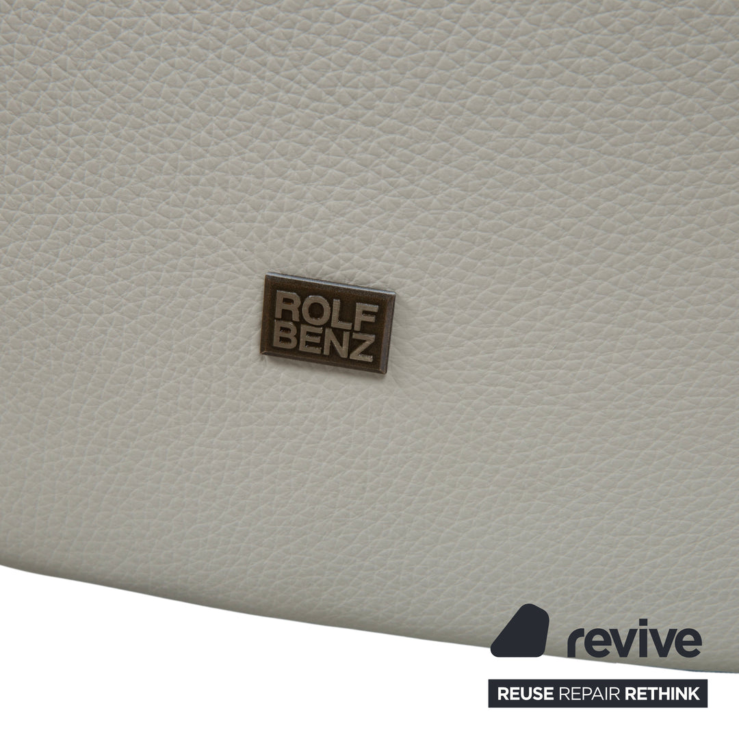 Rolf Benz L-SE-L 572 Fauteuil Cuir Crème Blanc fonction manuelle relax