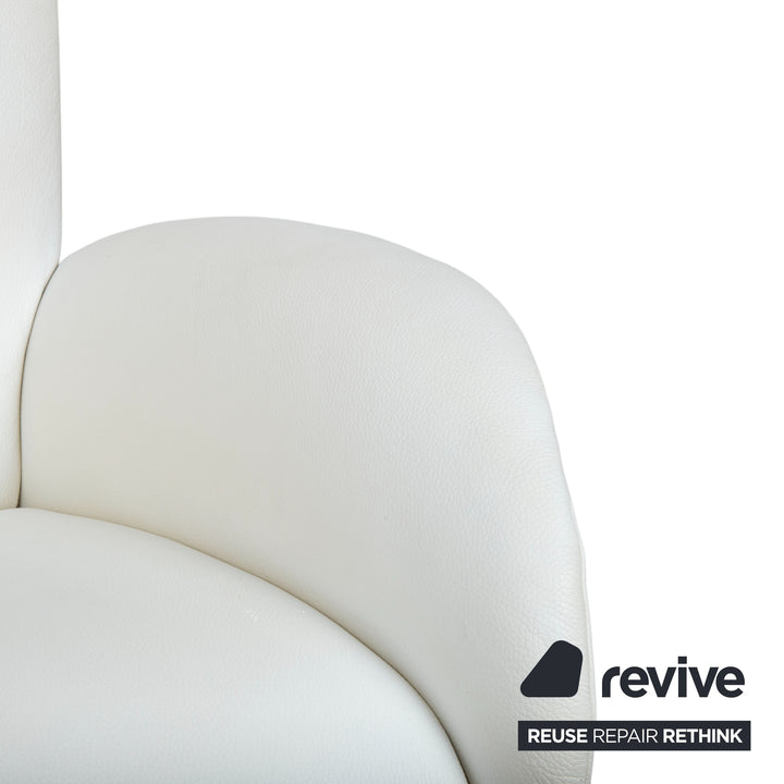 Rolf Benz L-SE-L 572 Fauteuil Cuir Crème Blanc fonction manuelle relax
