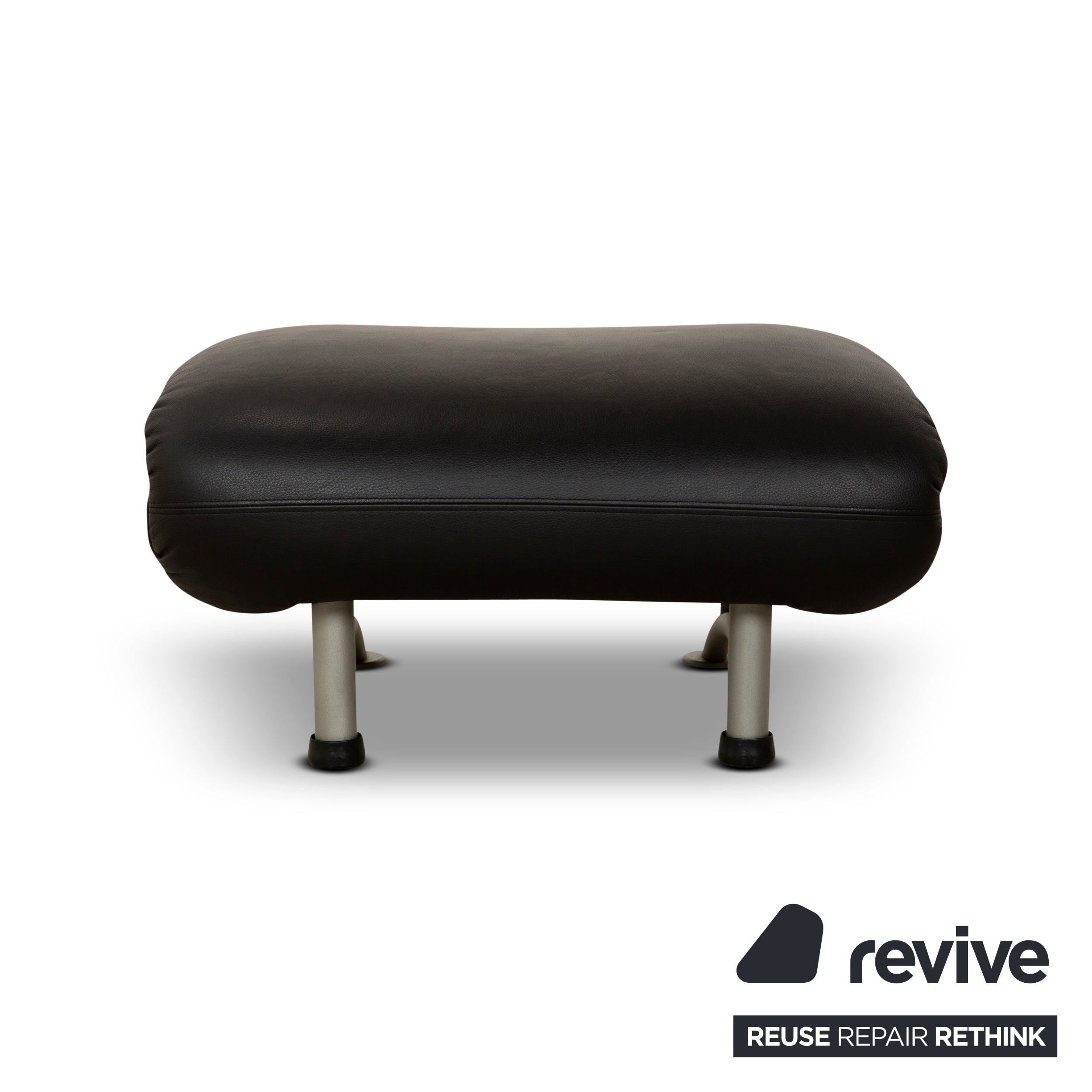 Rolf Benz Leather Stool Black