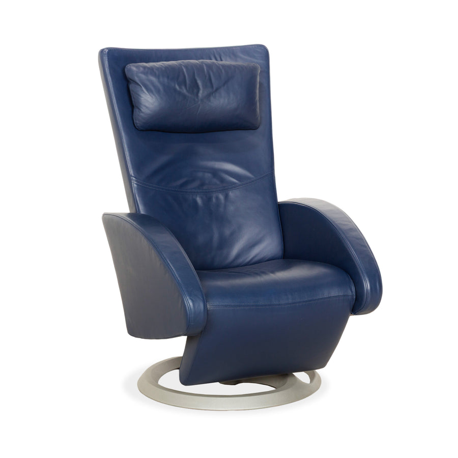 Rolf Benz leather armchair blue manual function
