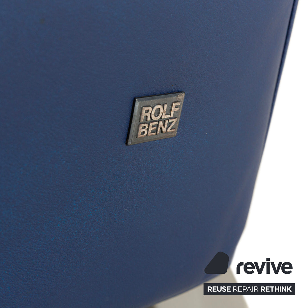 Rolf Benz leather armchair blue manual function
