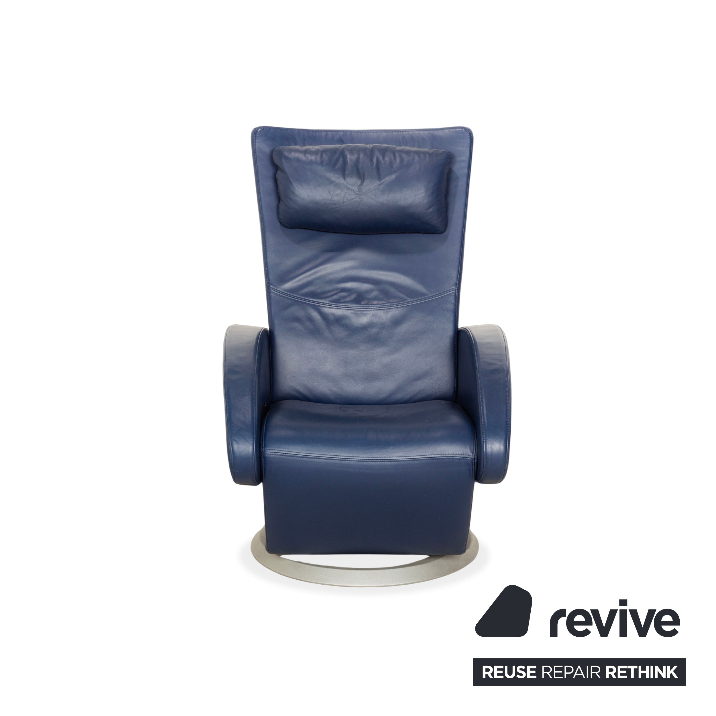 Rolf Benz Leder Sessel Blau manuelle Funktion