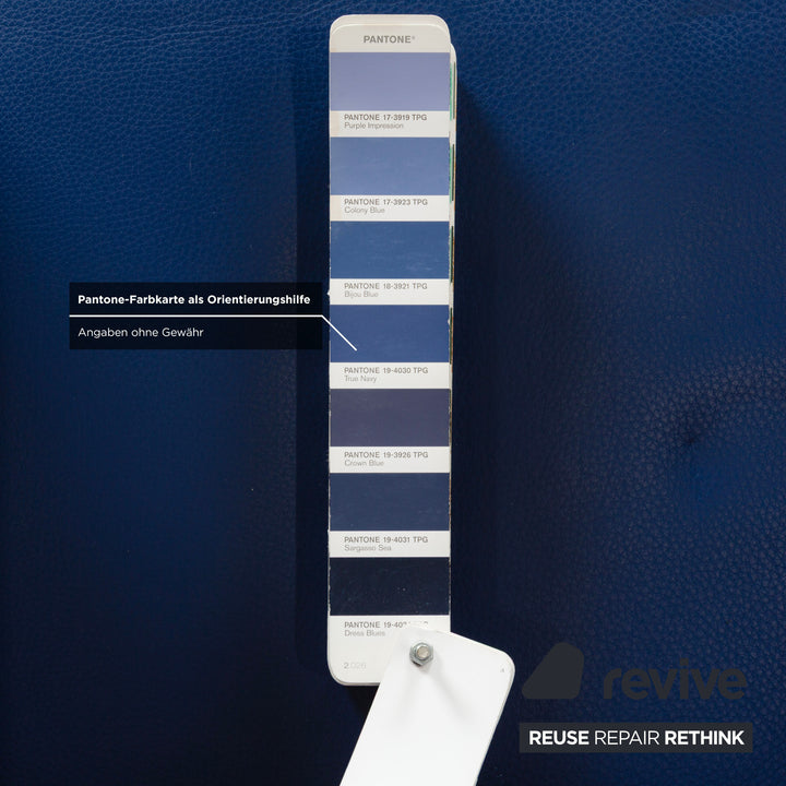 Rolf Benz Leder Sessel Blau Rollen