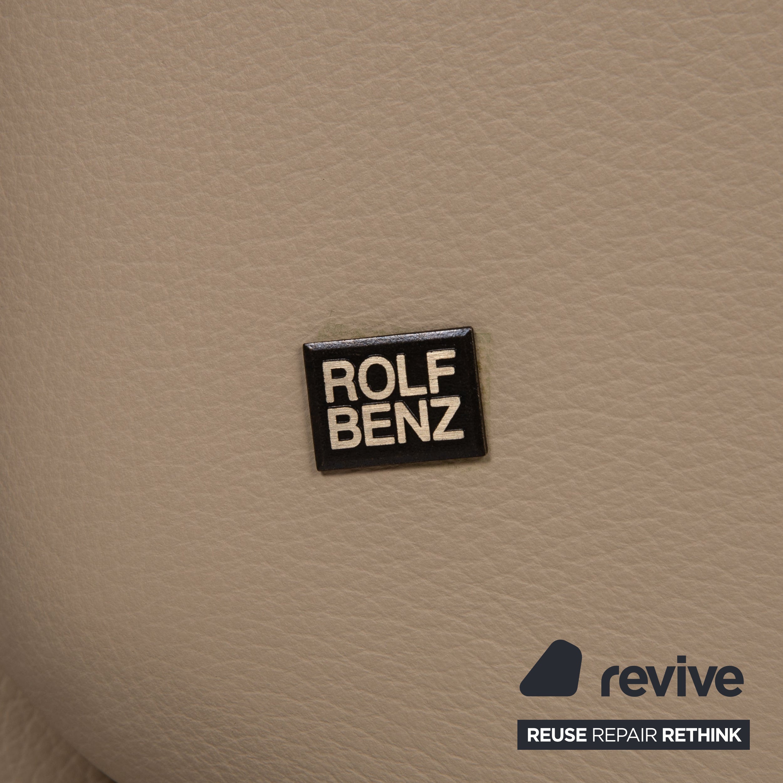 Rolf Benz leather armchair cream beige function manual relaxation function swivel function