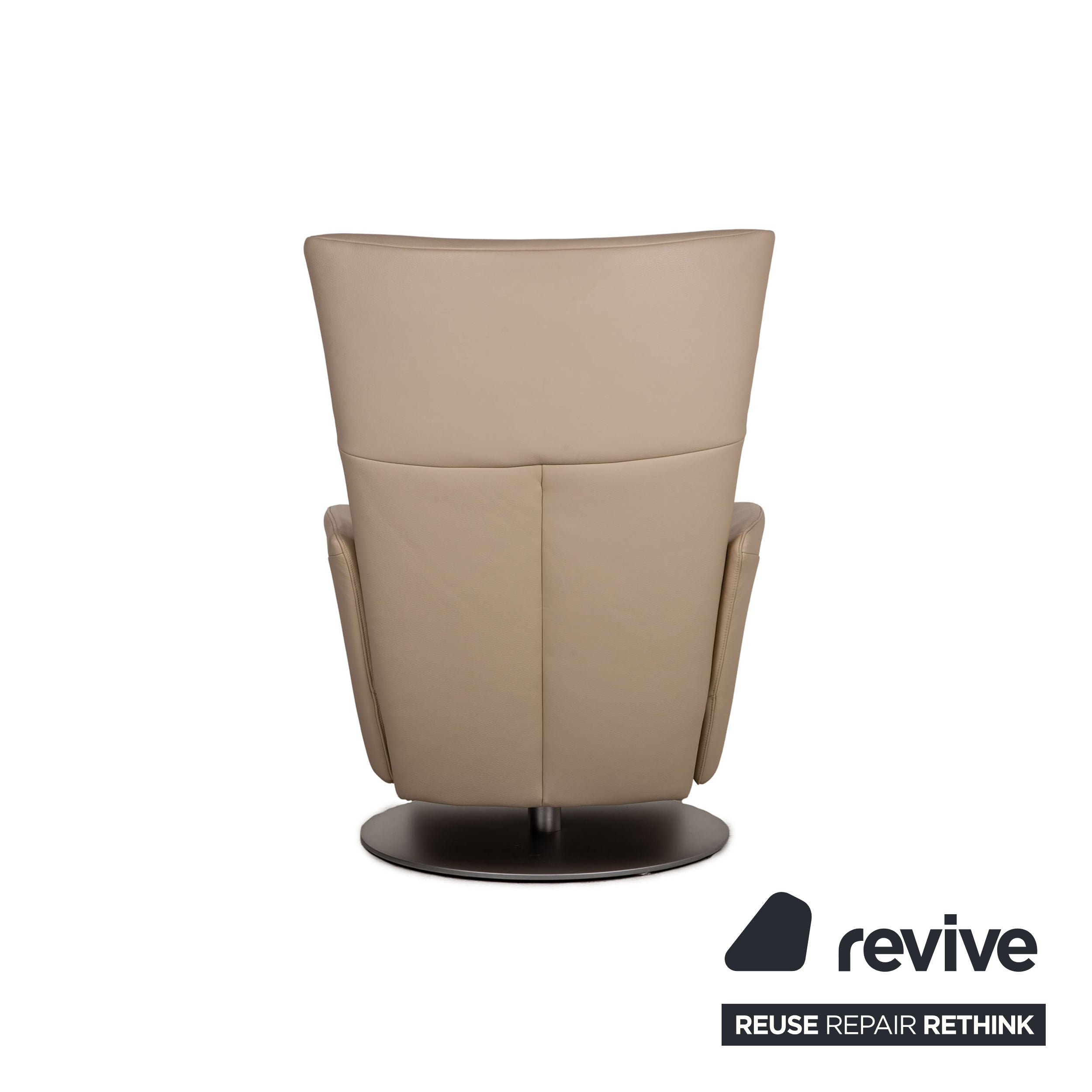 Rolf Benz leather armchair cream beige function manual relaxation function swivel function