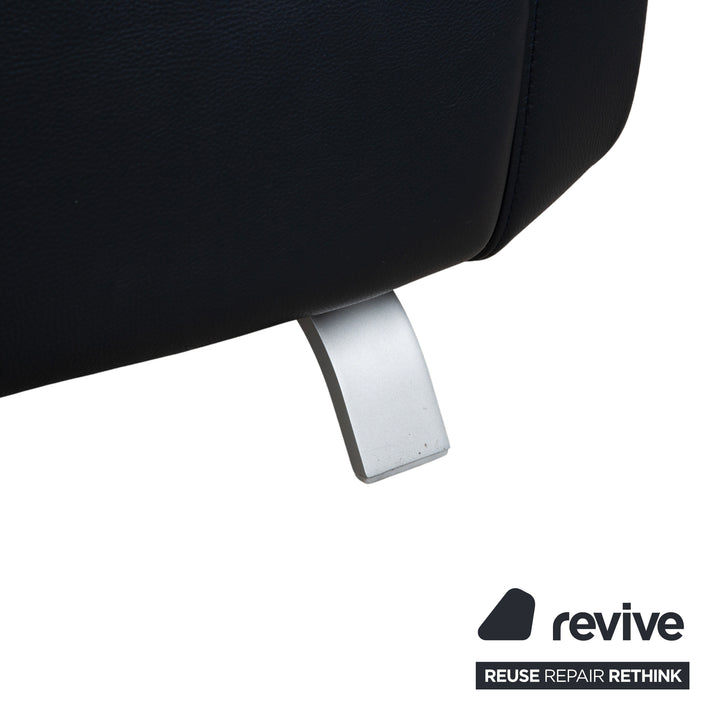 Rolf Benz Leder Sessel Dunkelblau