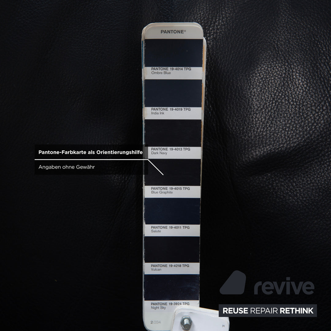 Rolf Benz Leder Sessel Dunkelblau