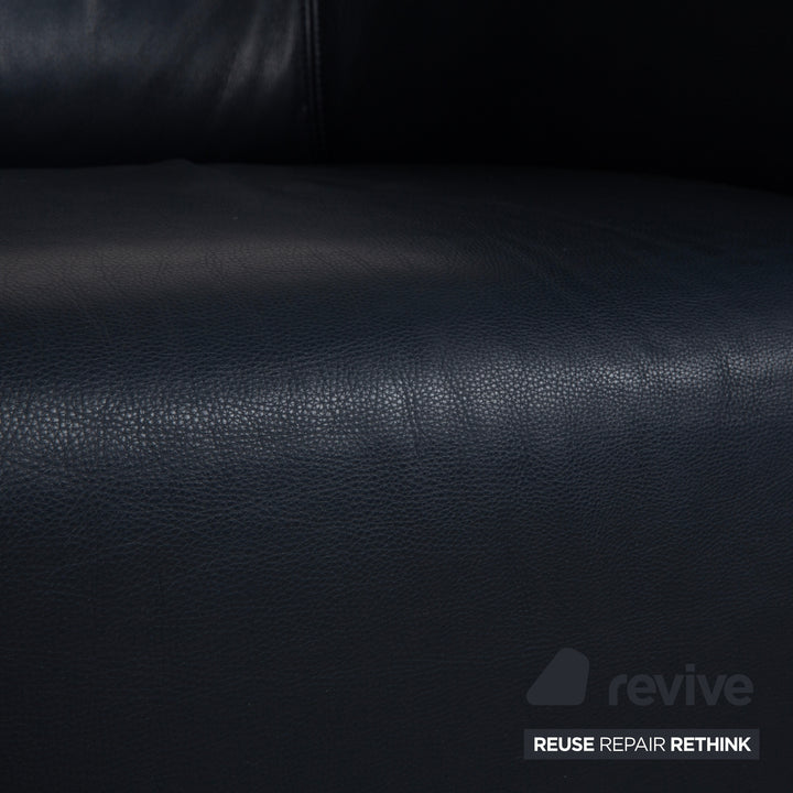 Rolf Benz Leder Sessel Dunkelblau