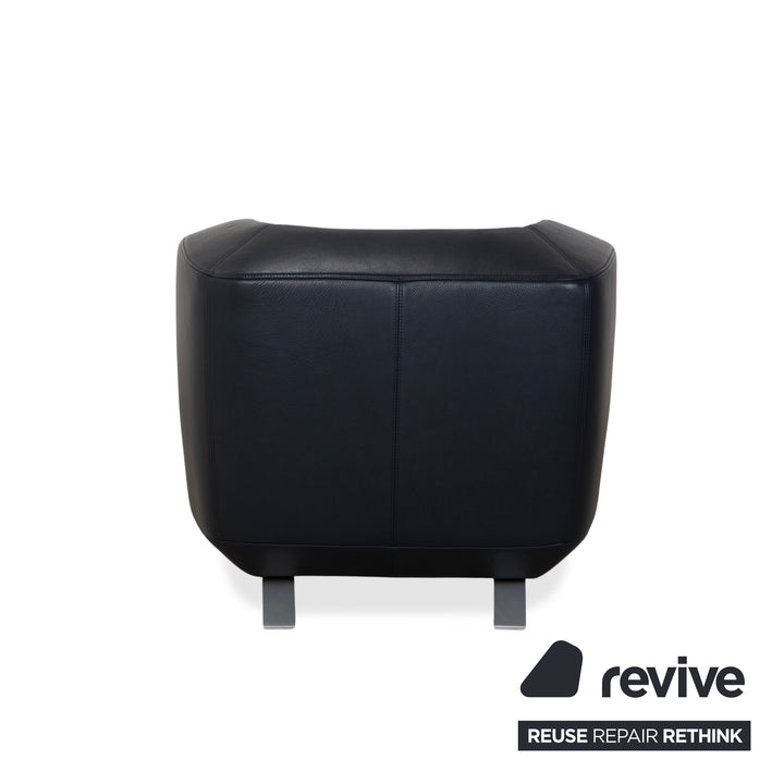 Rolf Benz Leder Sessel Dunkelblau