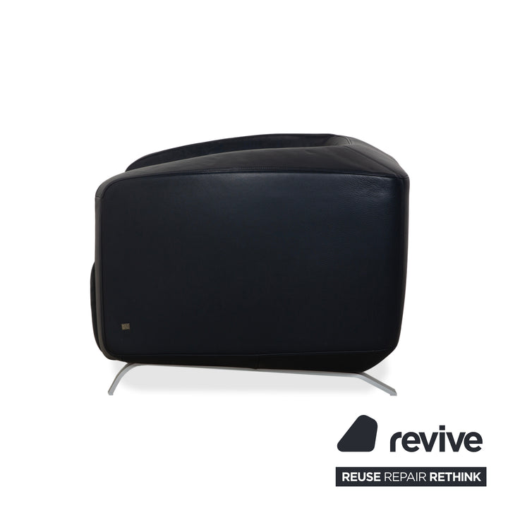 Rolf Benz Leder Sessel Dunkelblau