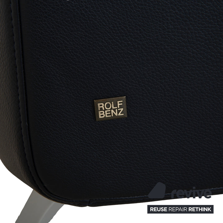Rolf Benz Leder Sessel Dunkelblau