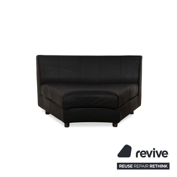 Rolf Benz leather armchair black