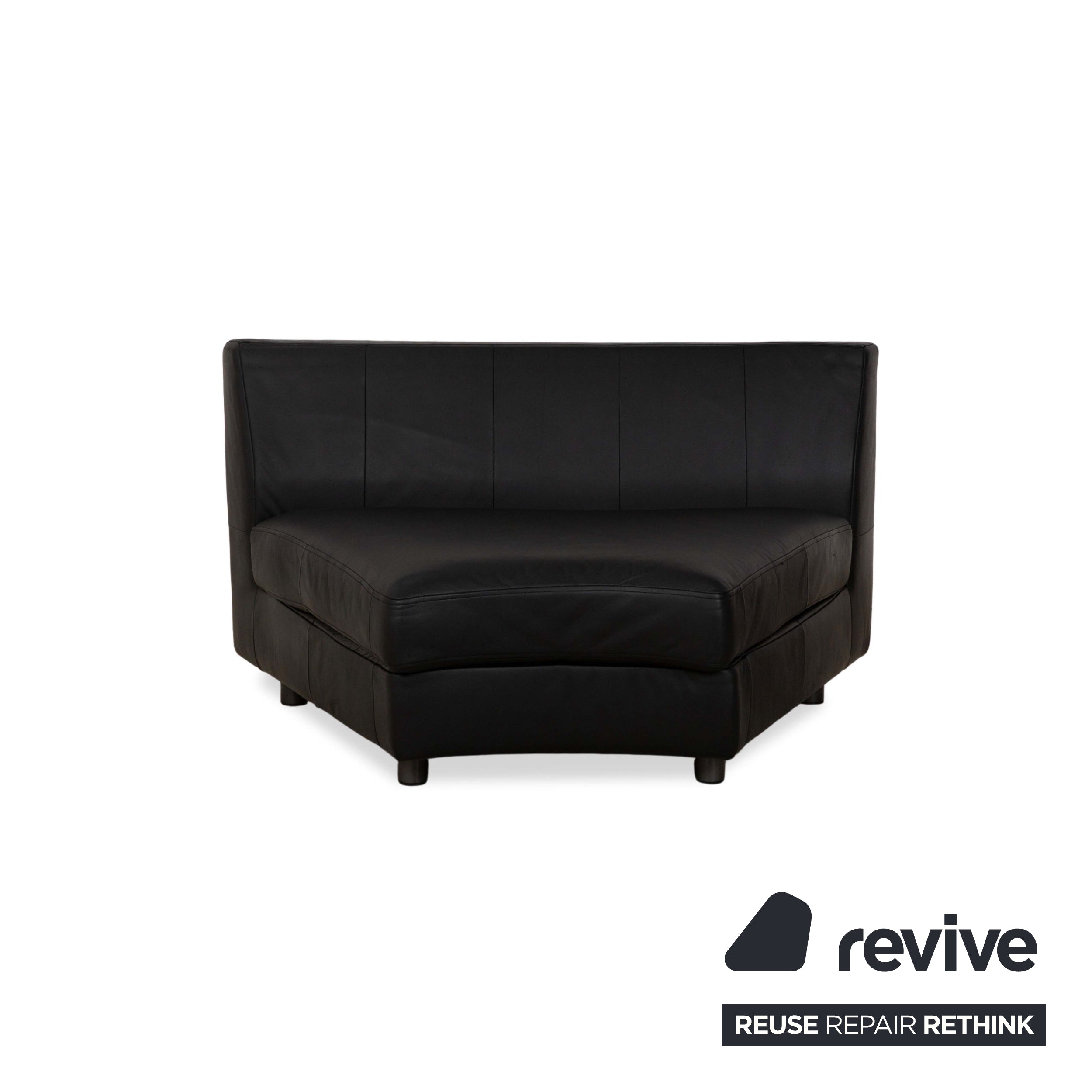 Rolf Benz leather armchair black