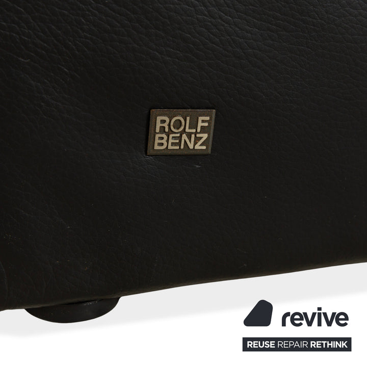 Rolf Benz leather armchair black