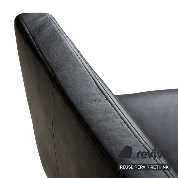 Fauteuil en cuir Rolf Benz noir