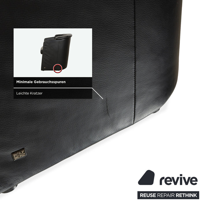 Rolf Benz leather armchair black