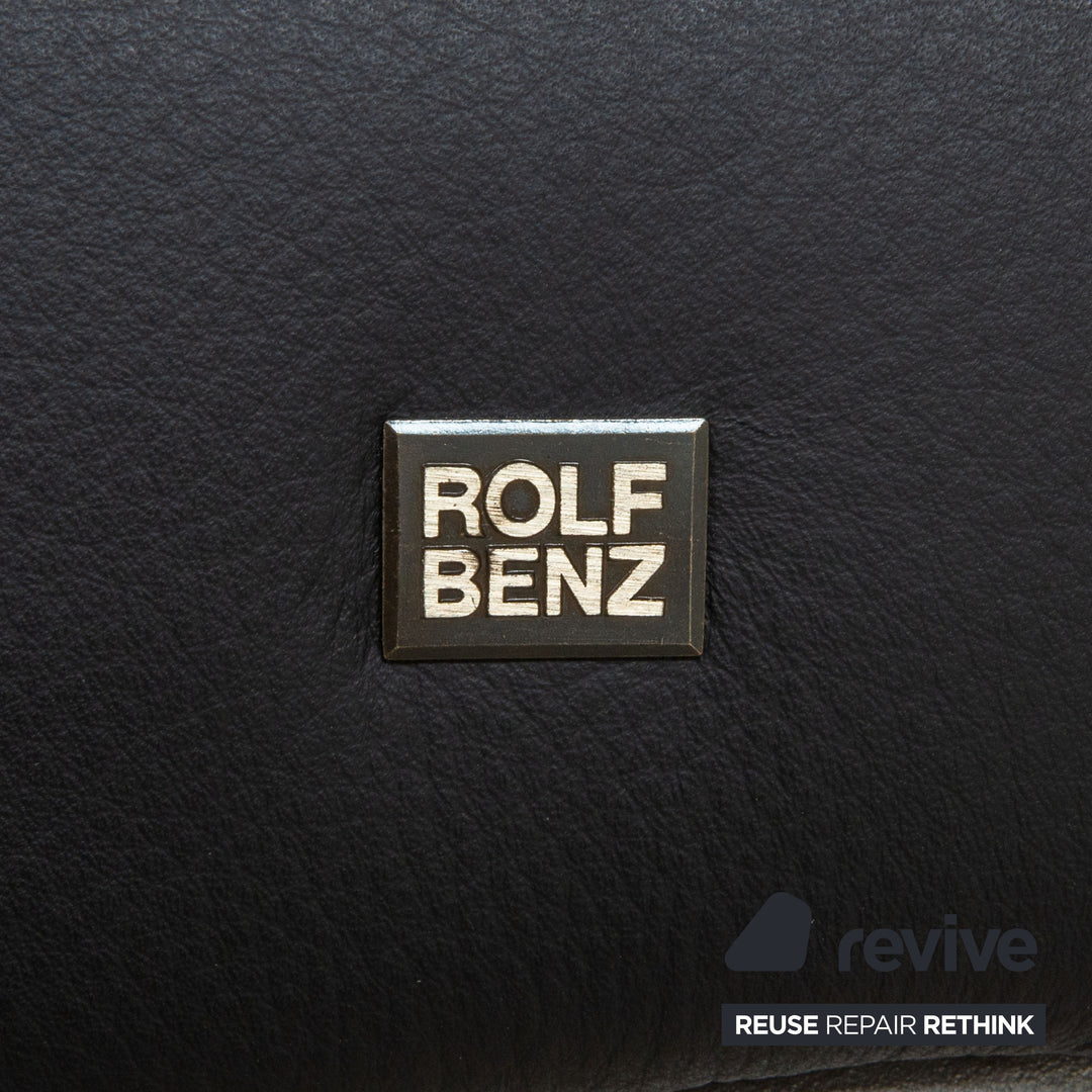 Rolf Benz 2300 Leder Sessel Schwarz Metall Füße