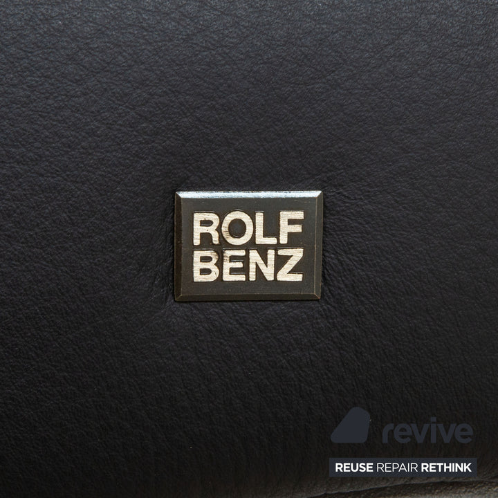 Rolf Benz 2300 Leder Sessel Schwarz Metall Füße