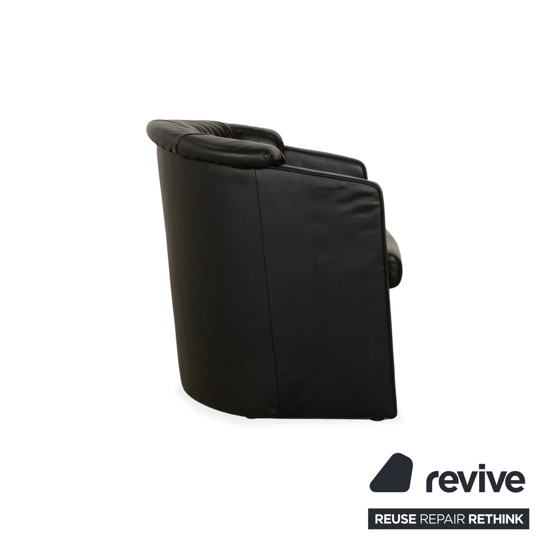 Rolf Benz leather armchair black