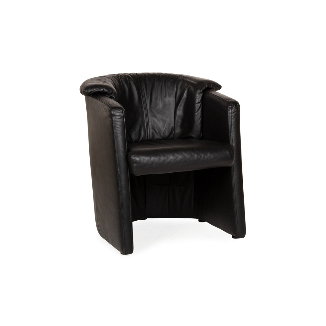 Rolf Benz Leder Sessel Schwarz Cocktailsessel