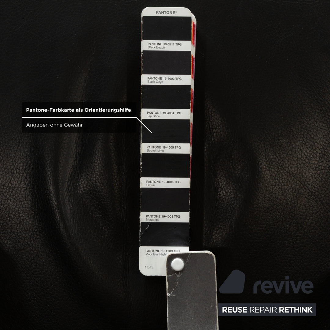 Rolf Benz leather armchair black