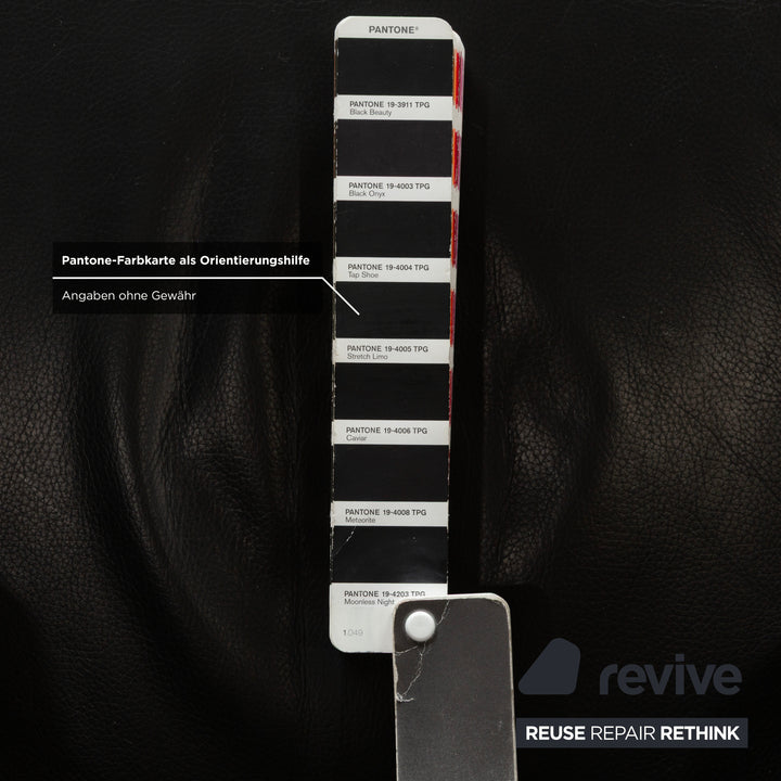 Rolf Benz leather armchair black