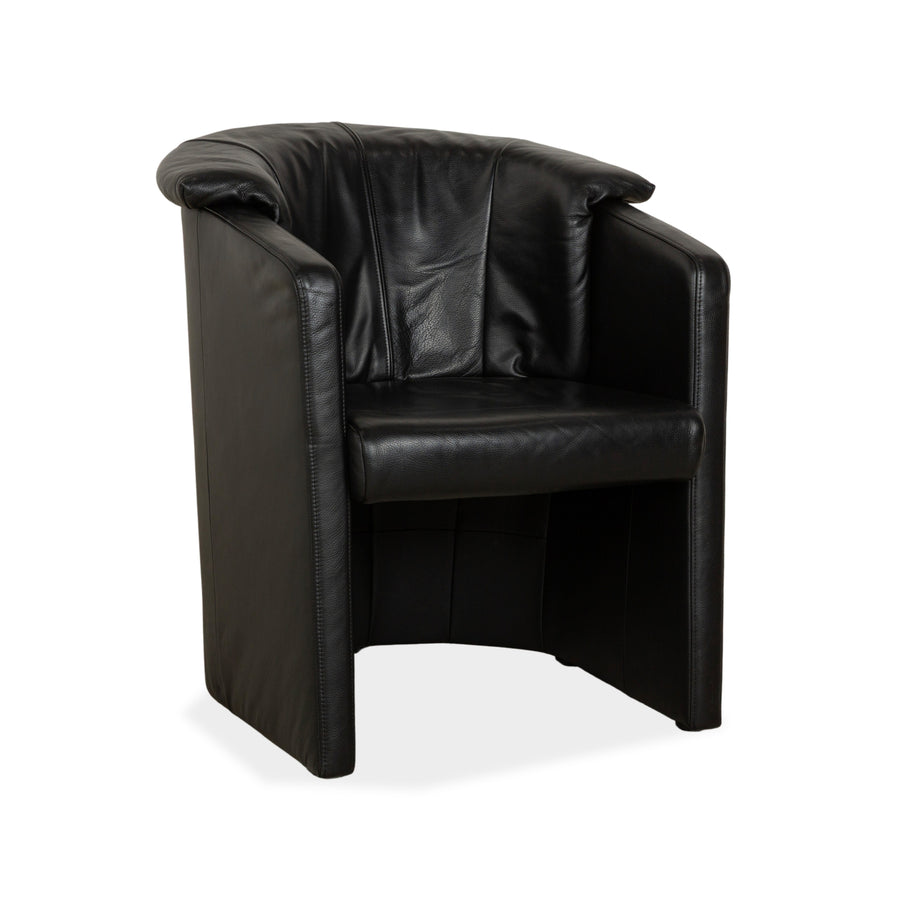 Fauteuil en cuir Rolf Benz noir