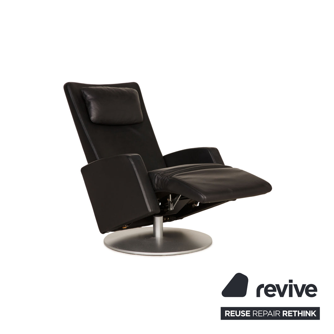 Rolf Benz LSE 5800 leather armchair black Relaxation function