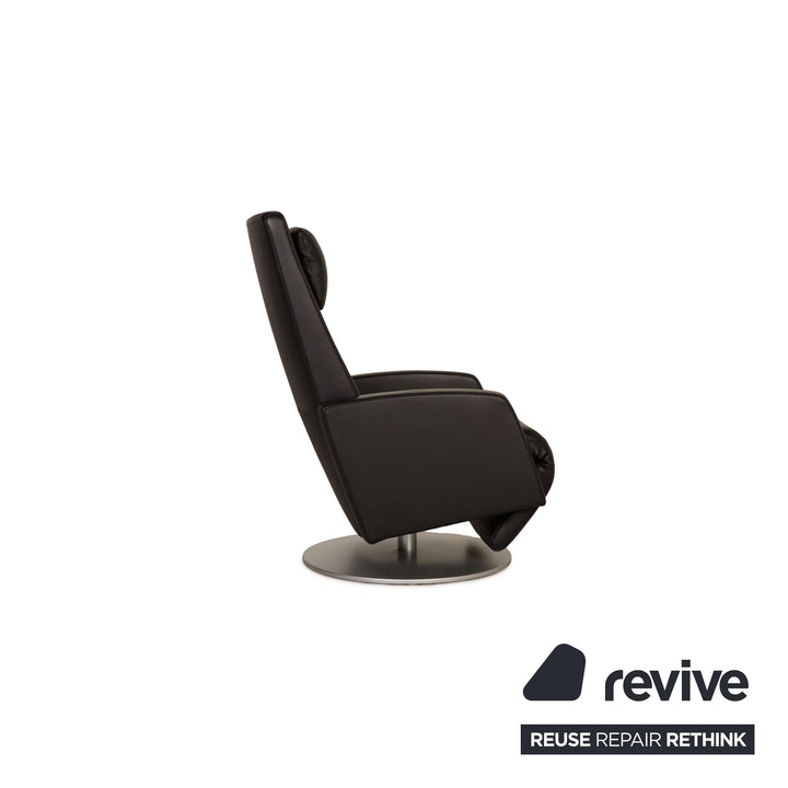 Rolf Benz LSE 5800 leather armchair black Relaxation function