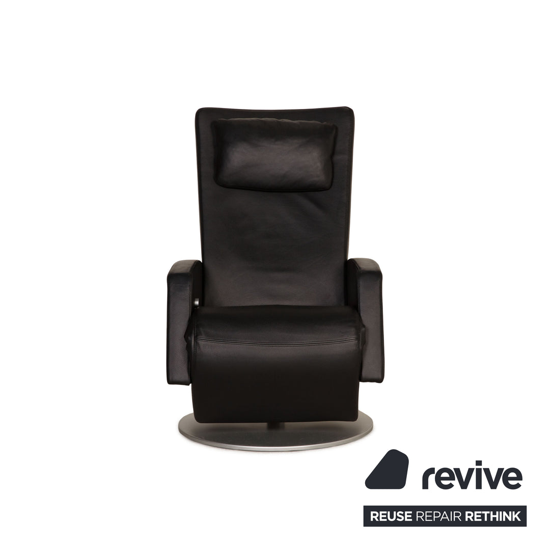 Rolf Benz LSE 5800 leather armchair black Relaxation function