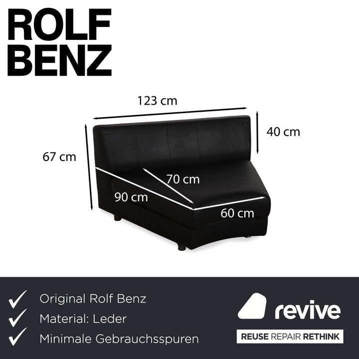 Rolf Benz Leder Sessel Schwarz