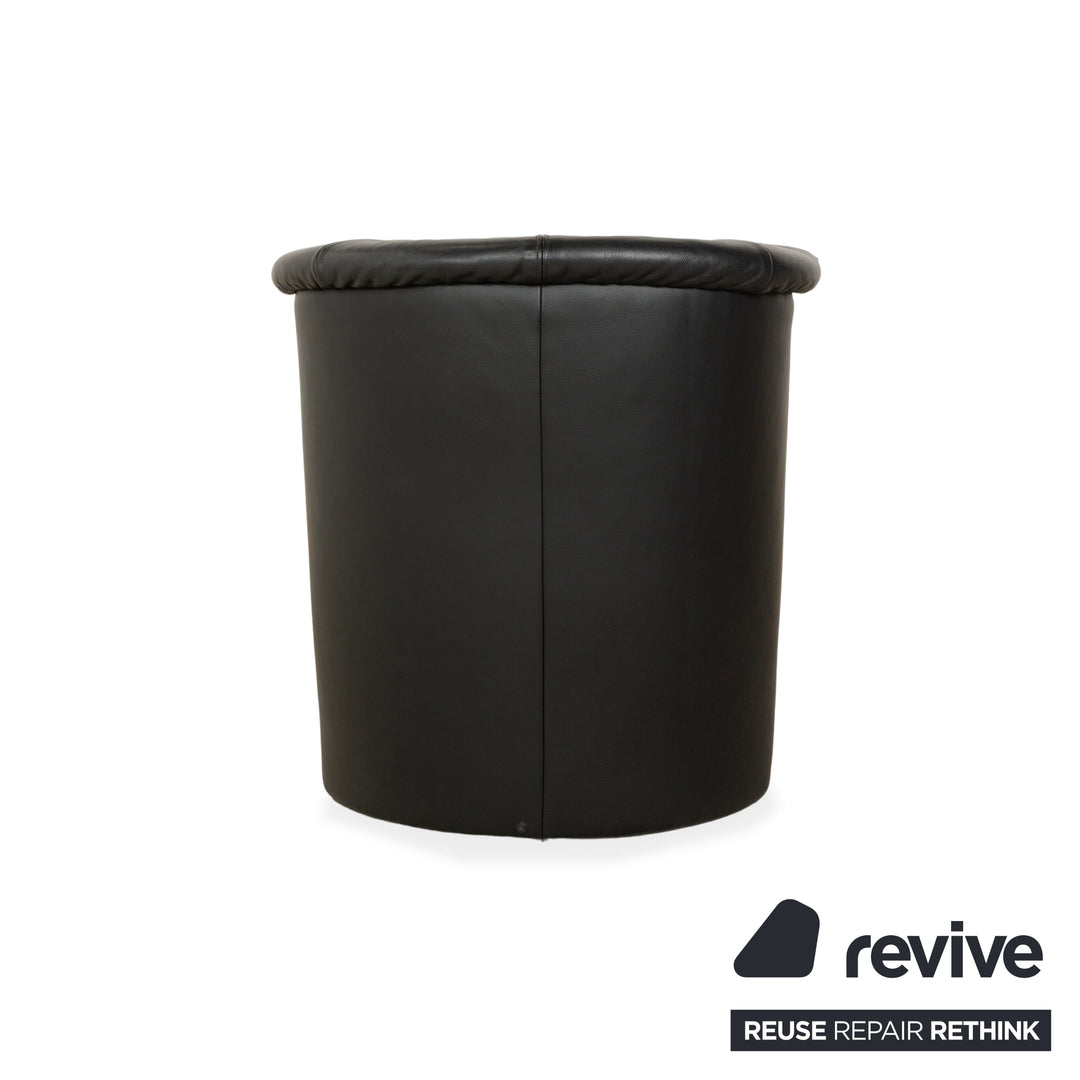 Rolf Benz leather armchair black