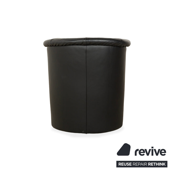 Rolf Benz leather armchair black